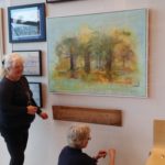 Measuring up for the Suffolk Open Studios exhibition at The Apex, Bury, in April 2018.