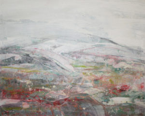 Photograph of British artist Hilary Barry's painting in oil, titled "Broken". Size 90 x 70 cms.