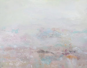 Photograph of British artist Hilary Barry's painting in oil, titled "Dust and Silence". Size (28 x 36 cm)