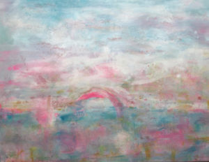 Photograph of British artist Hilary Barry's painting in oil, titled "Ending Glory". Size (28 x 36 cm)