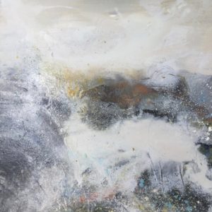 Photograph of British artist Hilary Barry's painting in oil, titled "It Overflows With Pearl". Size (61 x 87 cm)